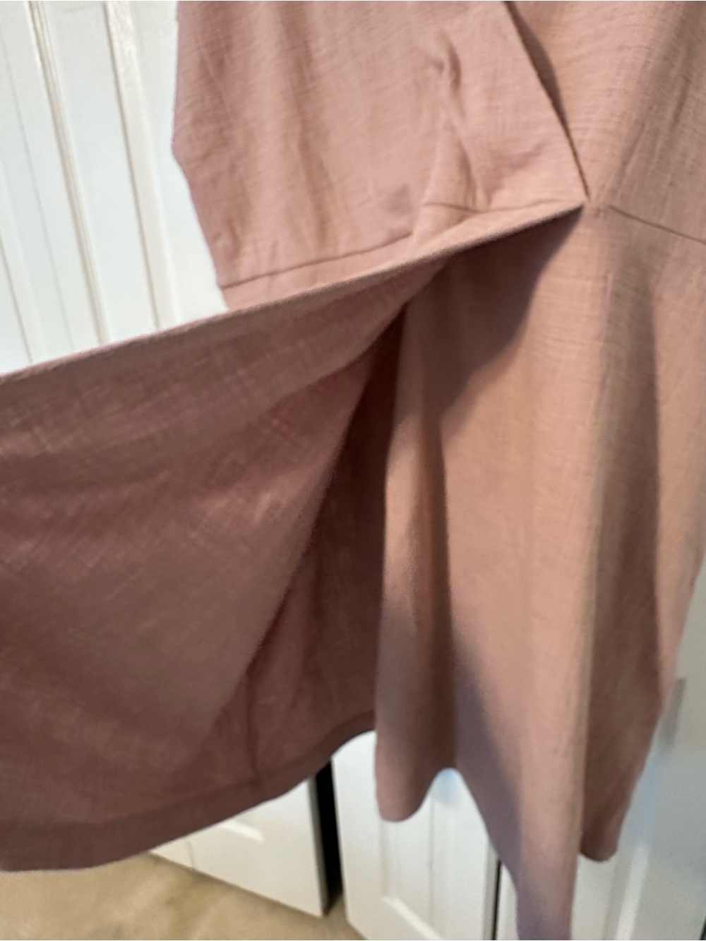 Madewell mauve faux wrap dress V-neck - Picture 5 of 5